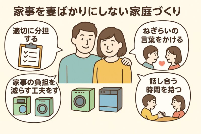 家事を妻ばかりにしない家庭づくりへ