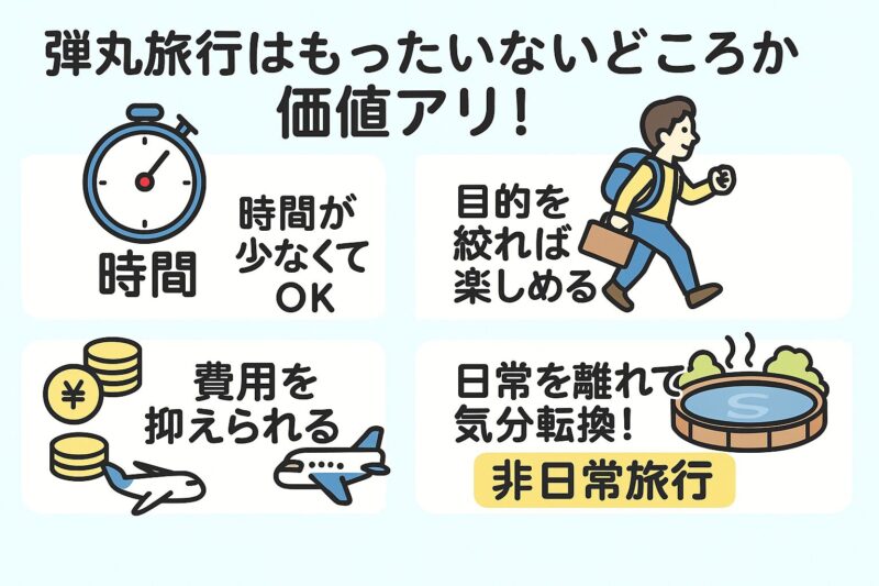 弾丸旅行はもったいないどころか価値アリ！