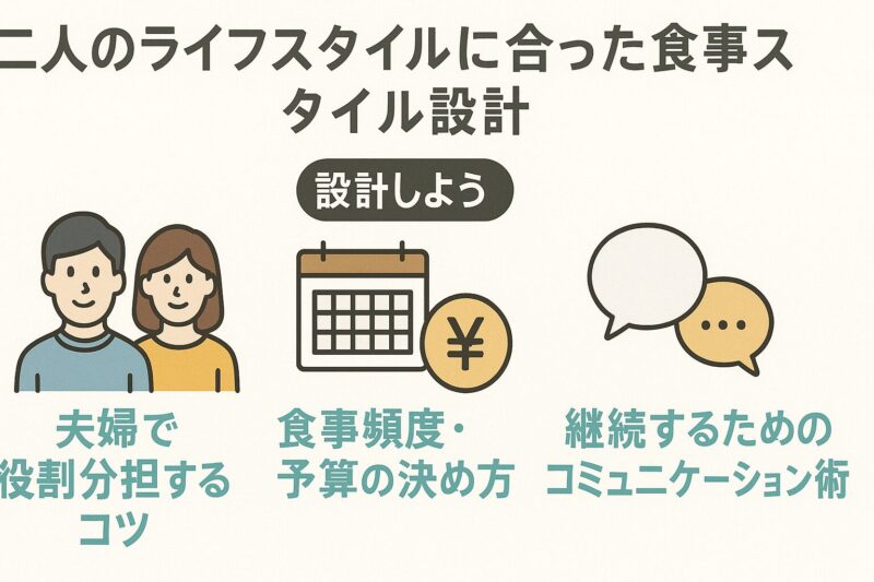 二人のライフスタイルに合った食事スタイル設計