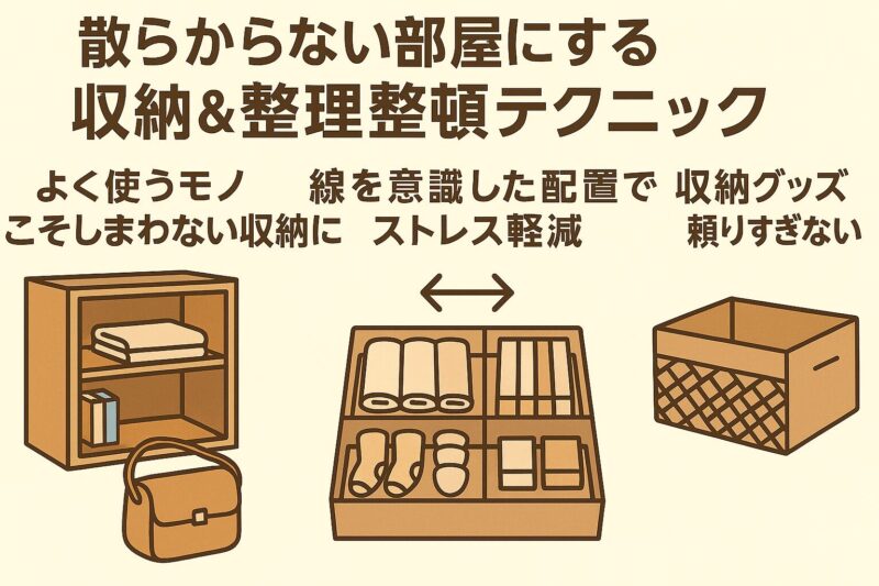 散らからない部屋にする収納&整理整頓テクニック