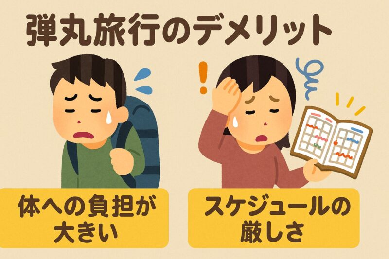 弾丸旅行デメリット