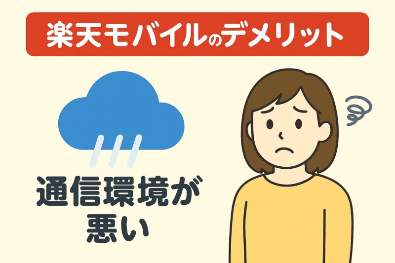 楽天モバイルのデメリット