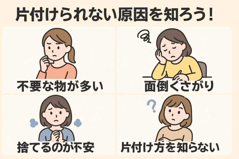 片付けられない原因を知ろう