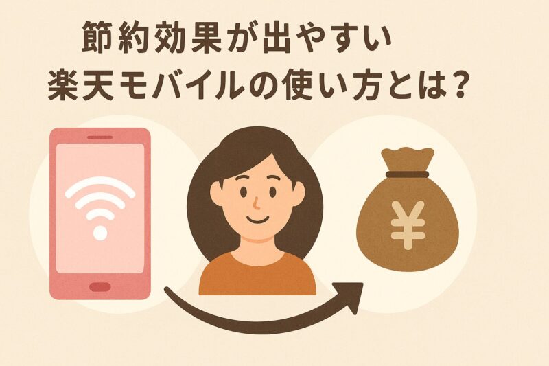 節約効果が出やすい楽天モバイルの使い方とは?