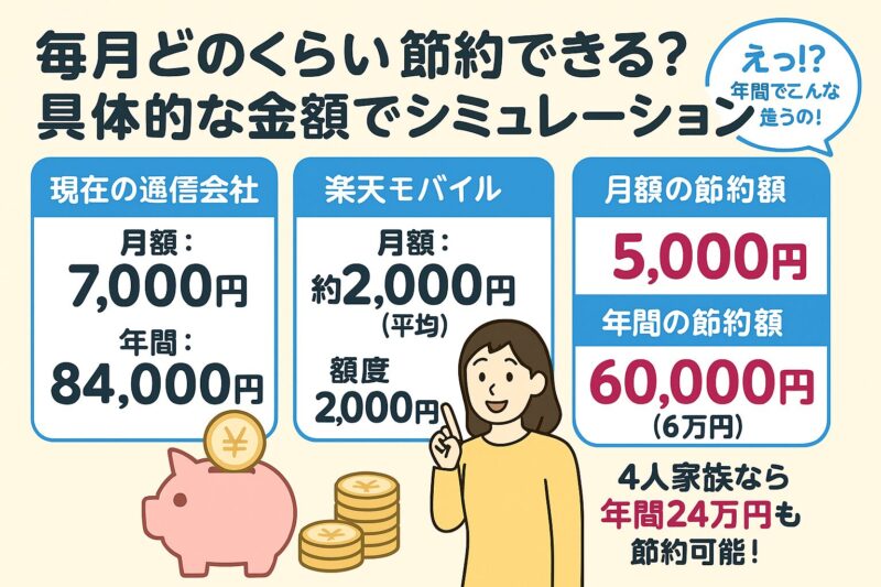 毎月どのくらい節約できる?具体的な金額をシミュレーション