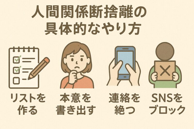 人間関係断捨離の具体的なやり方