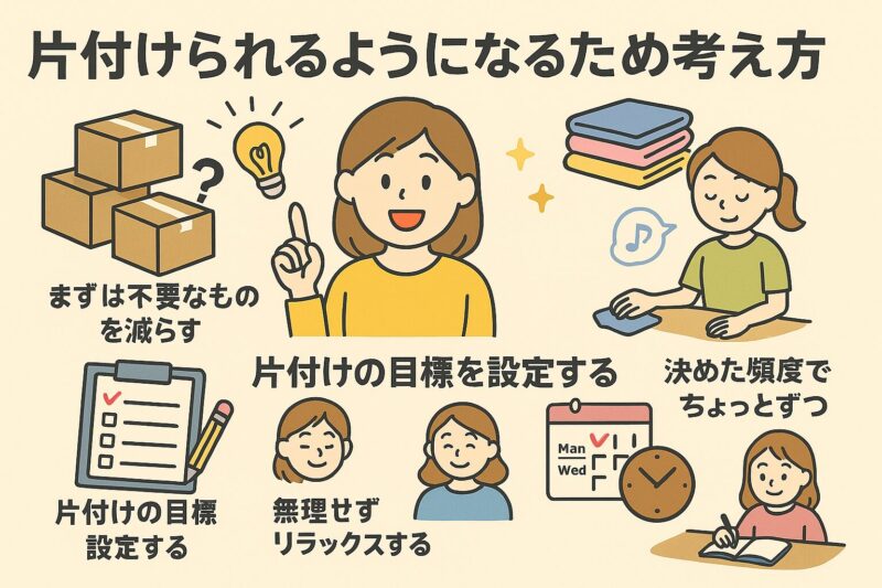 片付けられるようになるための考え方
