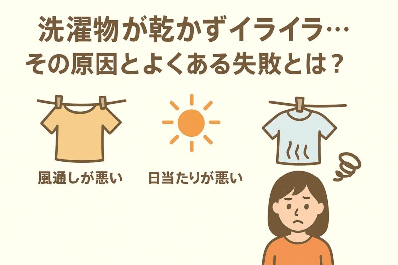 洗濯物が乾かずイライラ…その原因とよくある失敗とは？