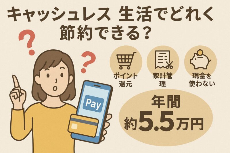 キャッシュレス生活でどれくらい節約できる?