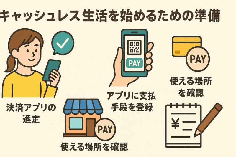 キャッシュレス生活を始めるための準備