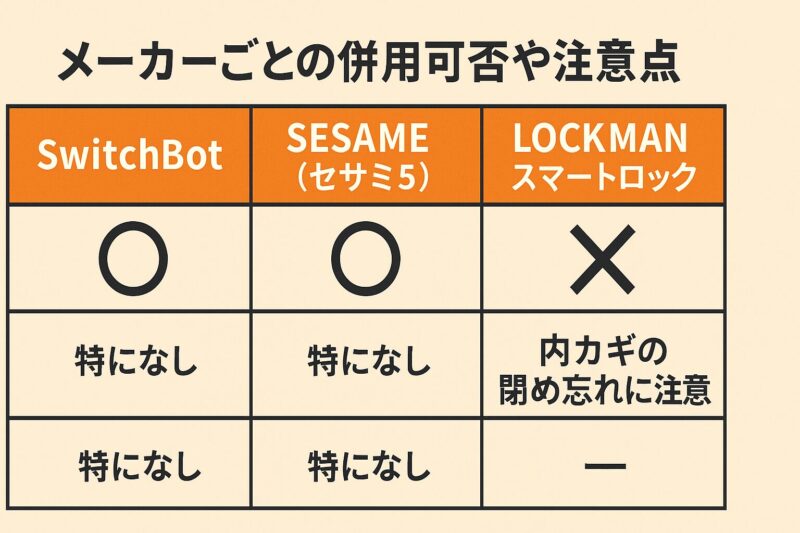 【比較】メーカーごとの併用可否や注意点