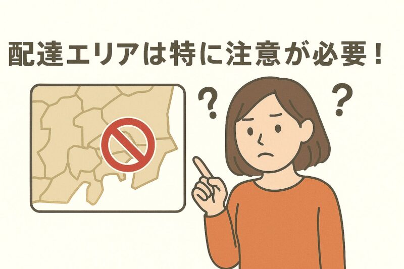 買い物に行かない生活の注意点と対策→配達エリアは特に注意が必要!