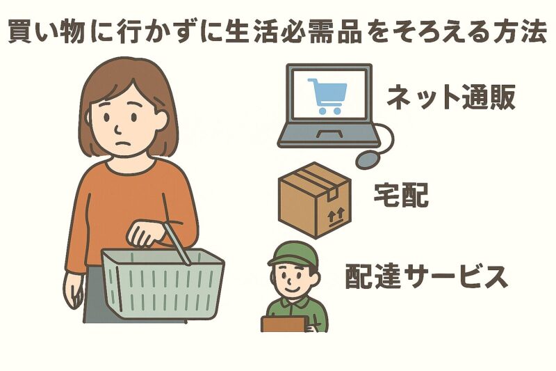買い物に行かずに生活必需品をそろえる方法