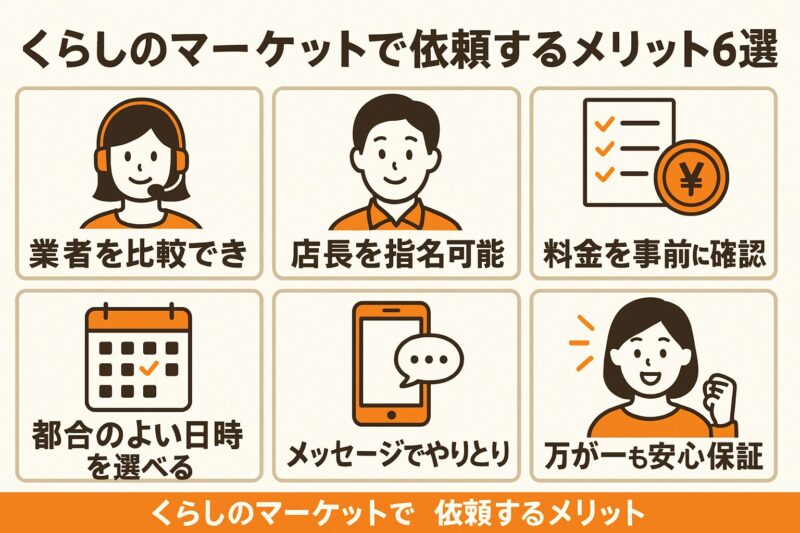 くらしのマーケットで依頼するメリット6選