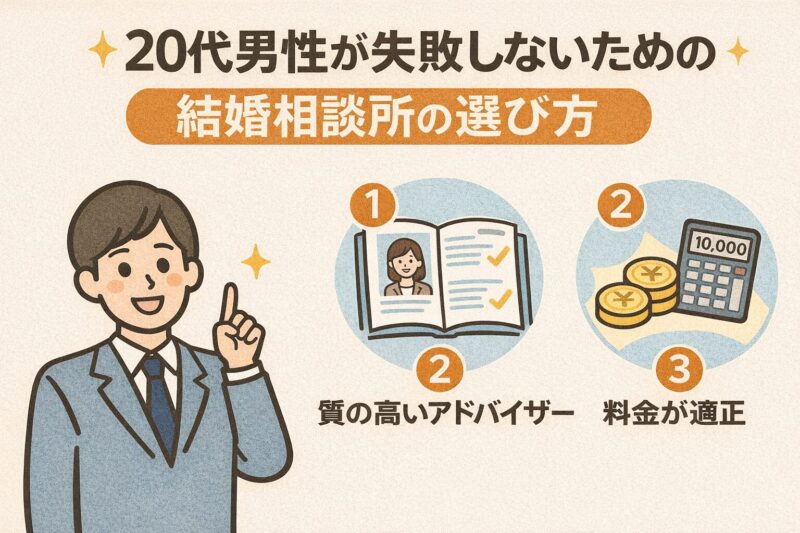 20代男性が失敗しないための結婚相談所の選び方